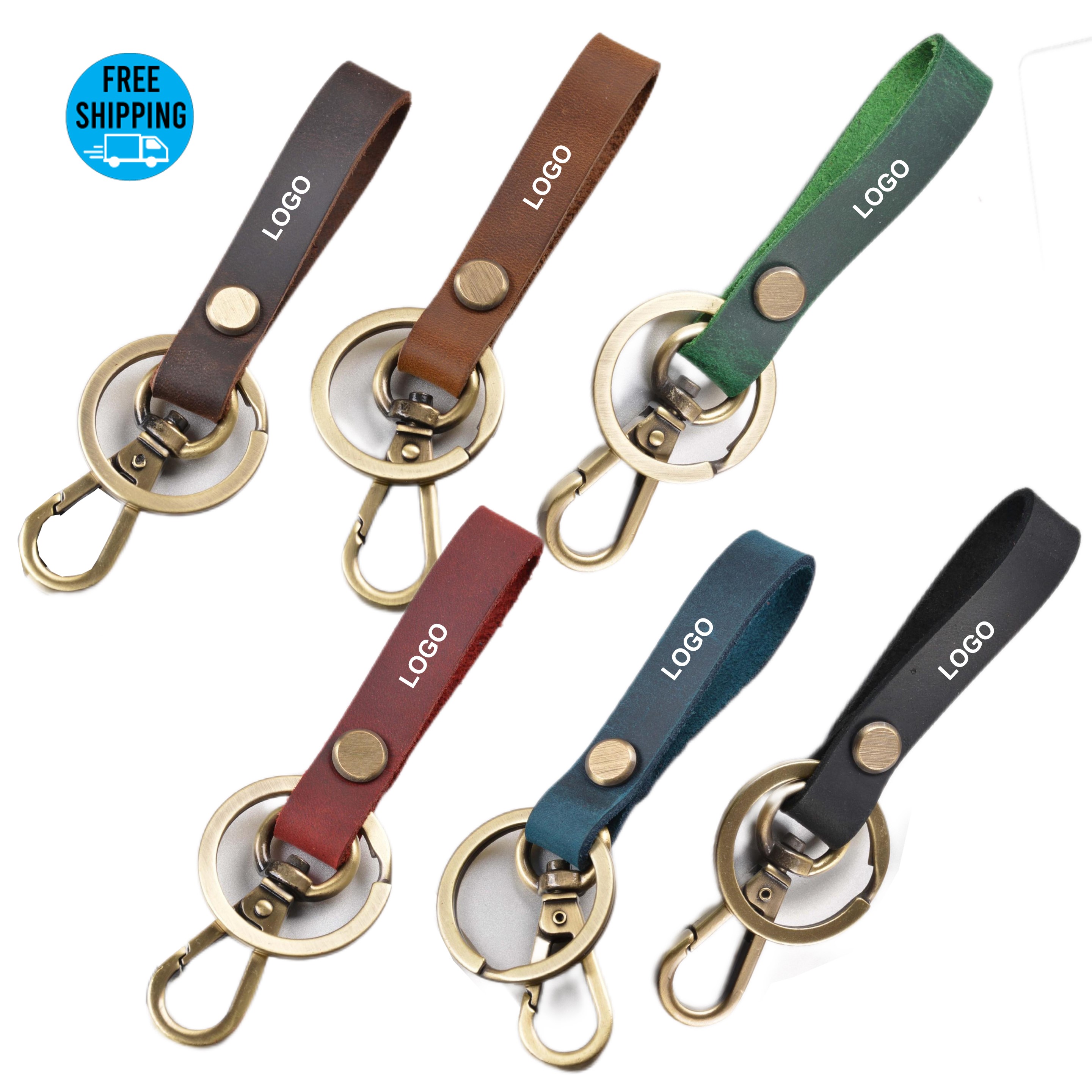 Custom Genuine Leather Car Key Chains 2