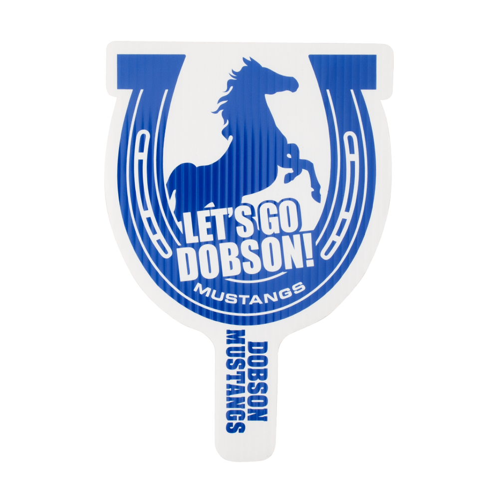 Horseshoe Hand Fan, Screen Printed 37