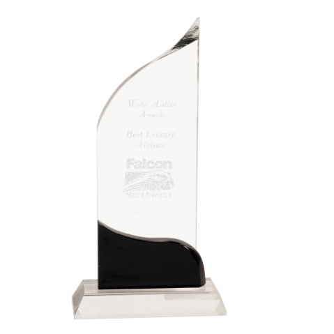 10" Clear/Black Crystal Wave Award 1