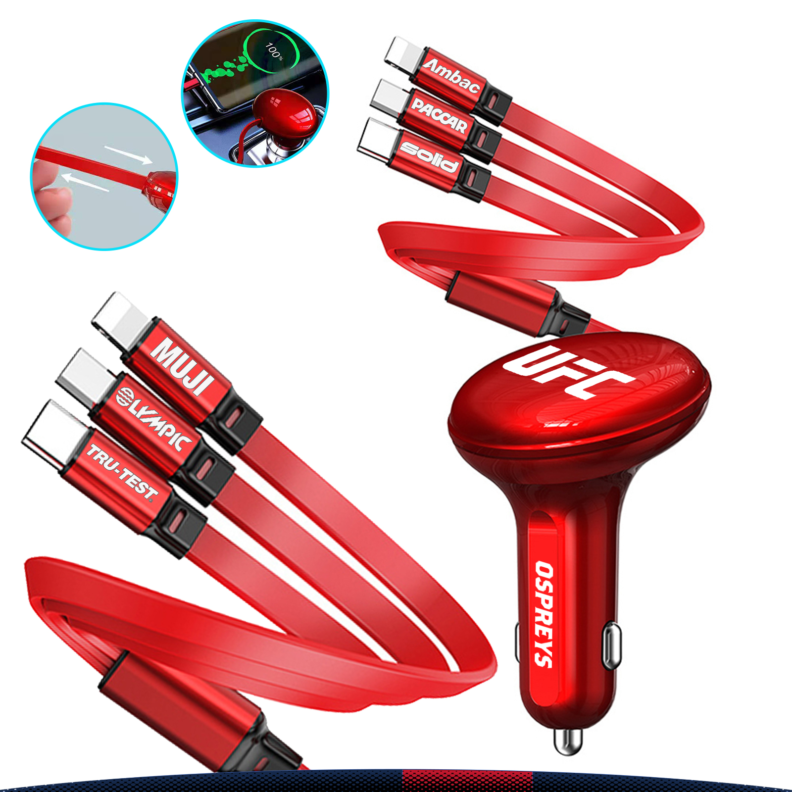 Timo Retractable Car Charger 1