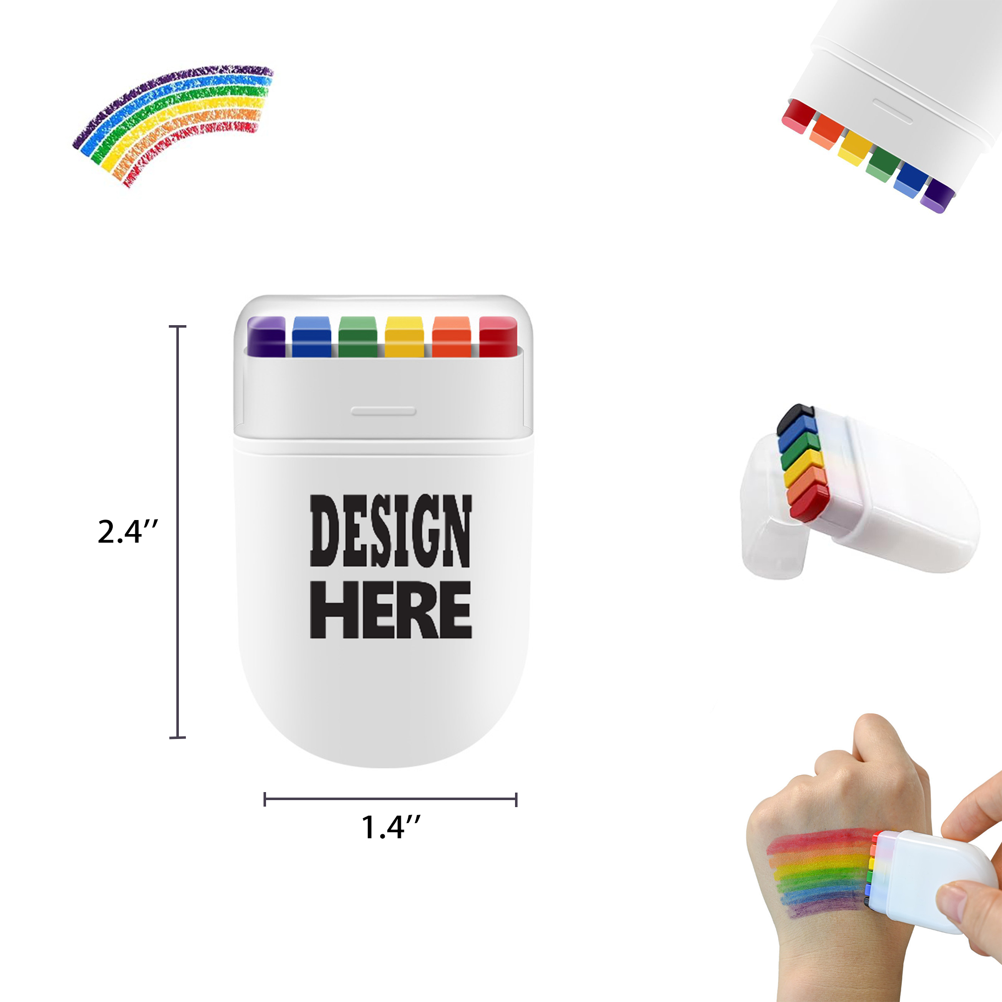 Rainbow Pride Flag Face Paint MOQ100 1