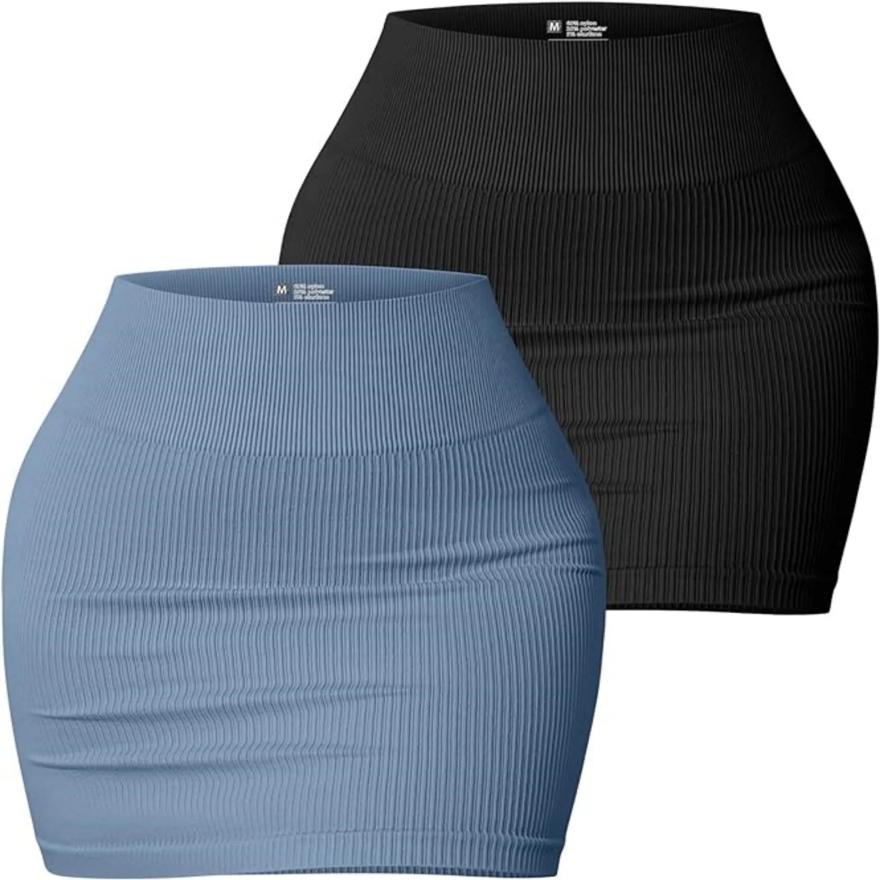 Women's Stretchy Ribbed Mini Skirt 6