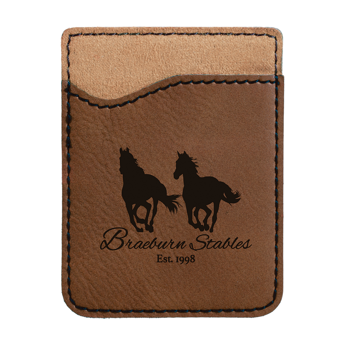 Dark Brown Leatherette Phone Wallet