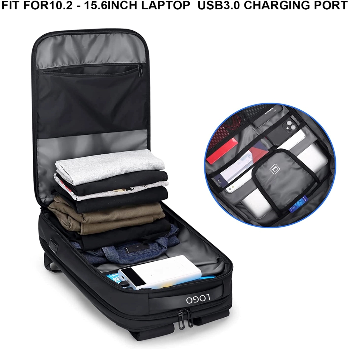 Slim Laptop Backpack For Men Expandable 15.6 Inch 6