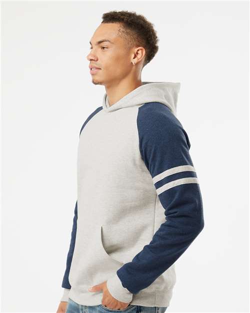 Unisex Nublend® Varsity Colorblocked Raglan Hooded Sweatshirt - 97CR 15