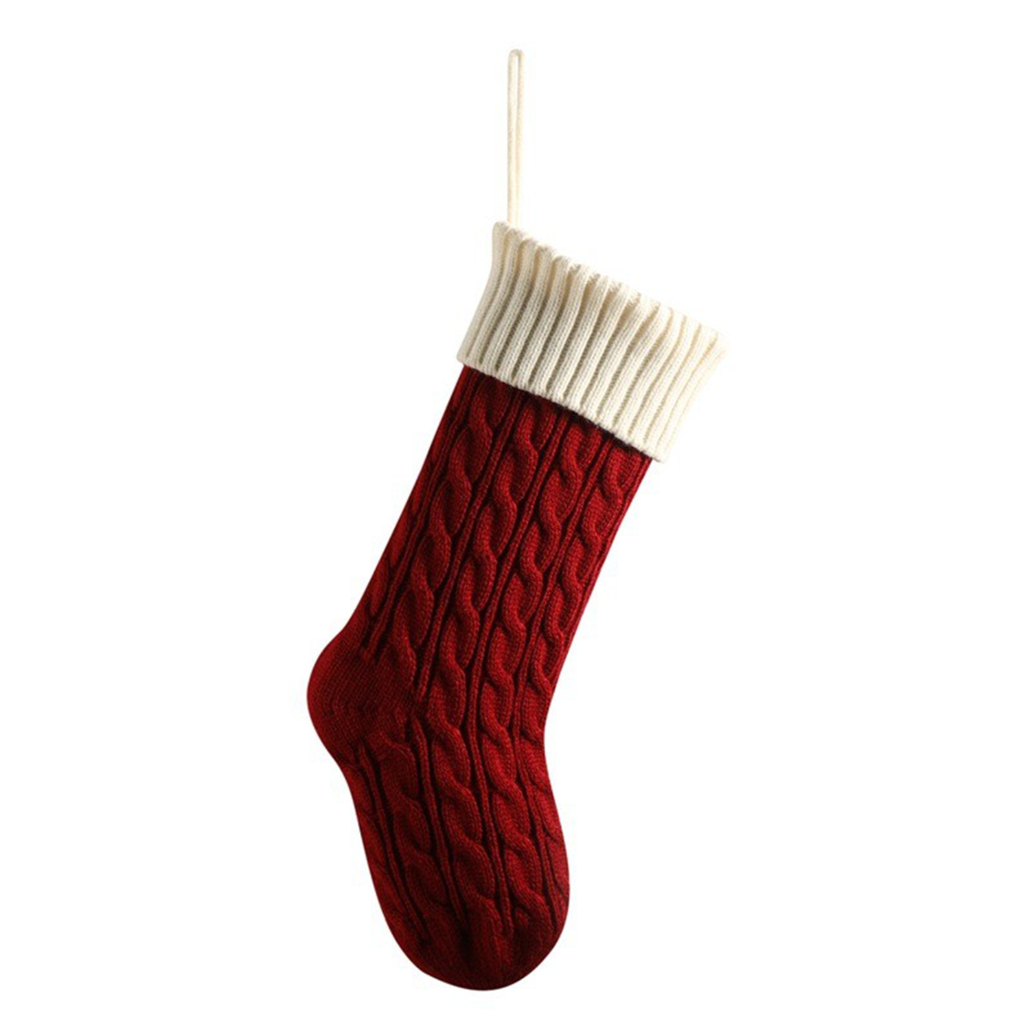Large Knitted Hanging Christmas Stockings 19