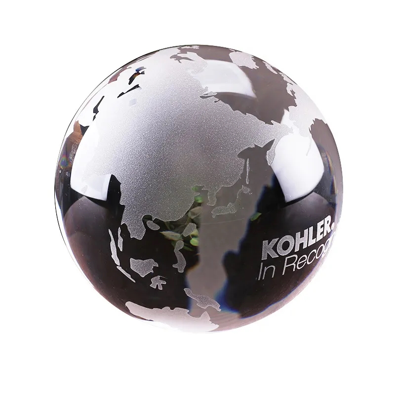 Crystal Globe Paperweight 7