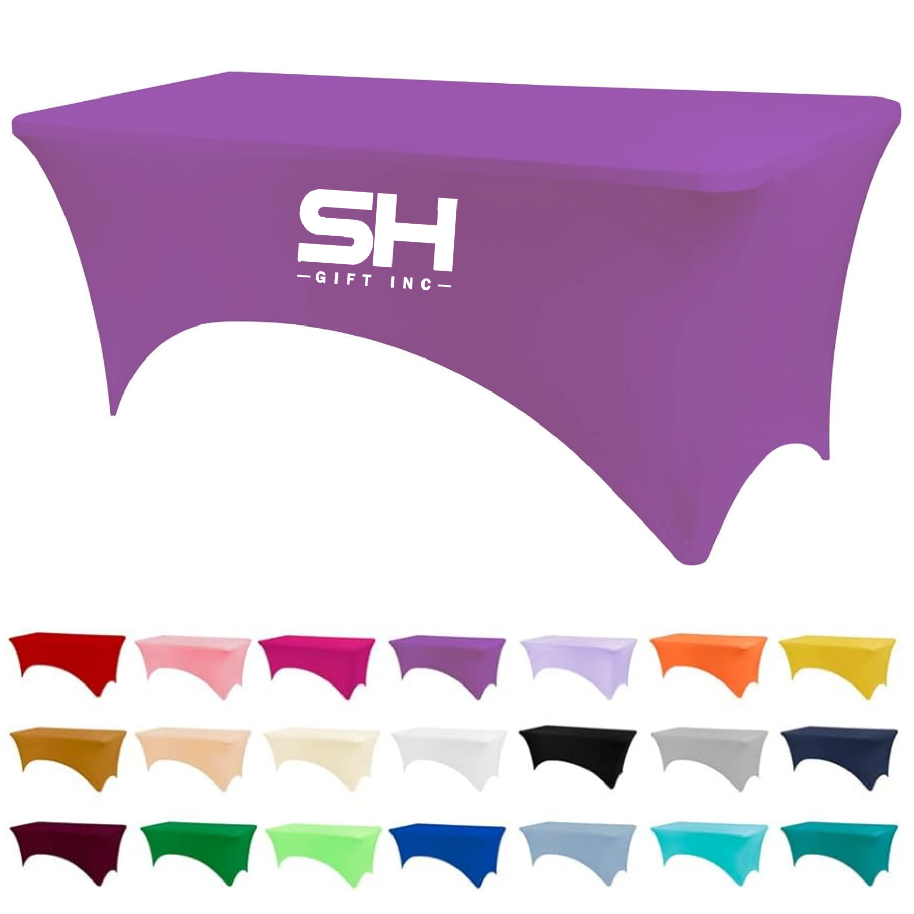 Spandex Tablecloth Table Covers for 6 Foot Tables 2