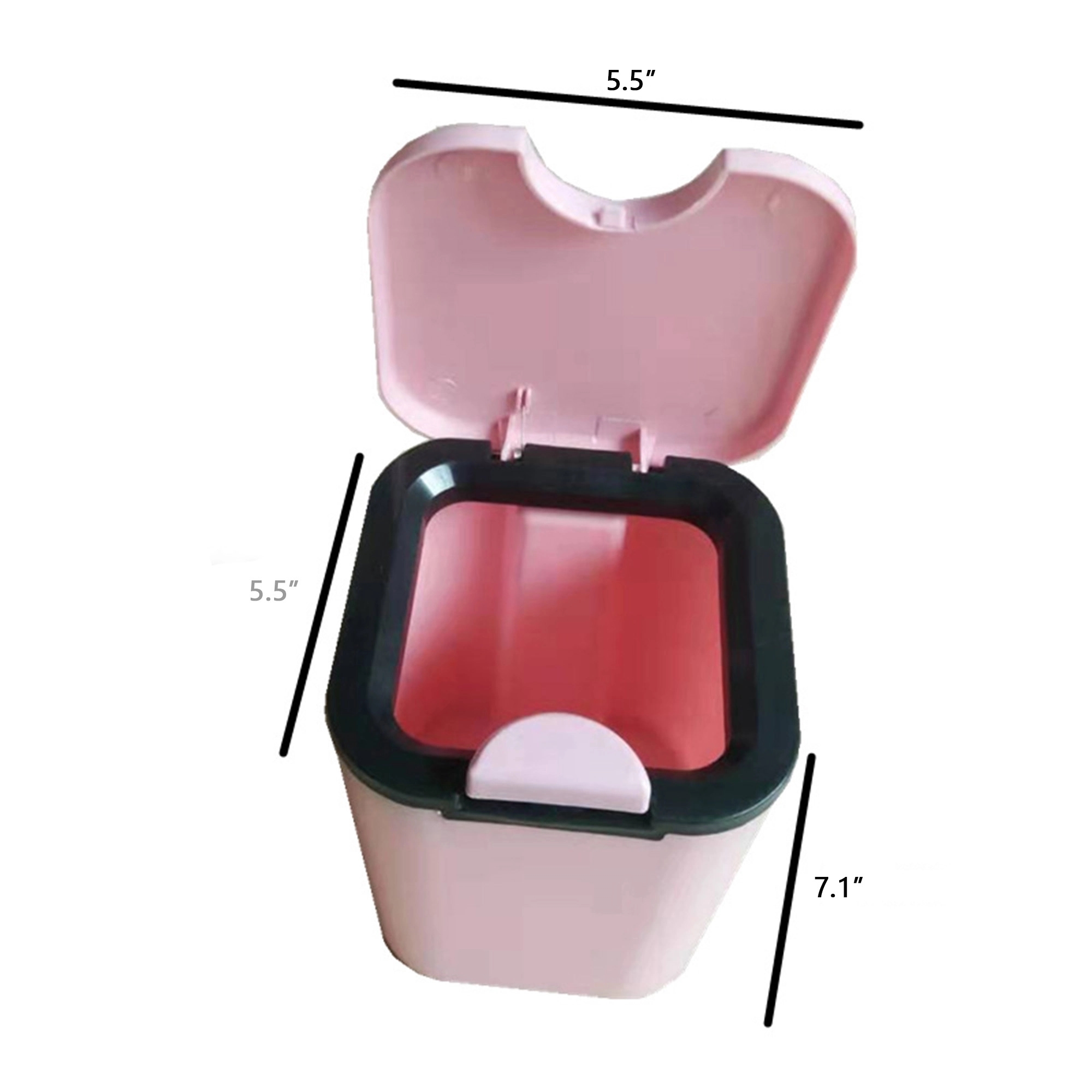 Office Mini Curbside Trash Can with Lid 2