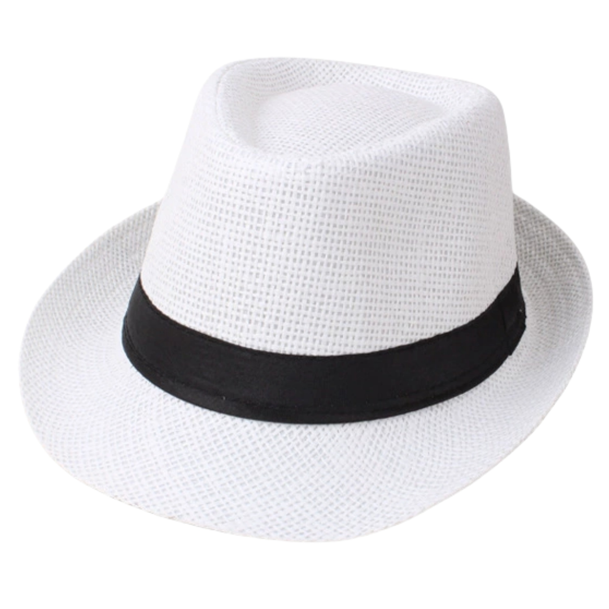 Summer Short Brim Straw Fedora Hat 6