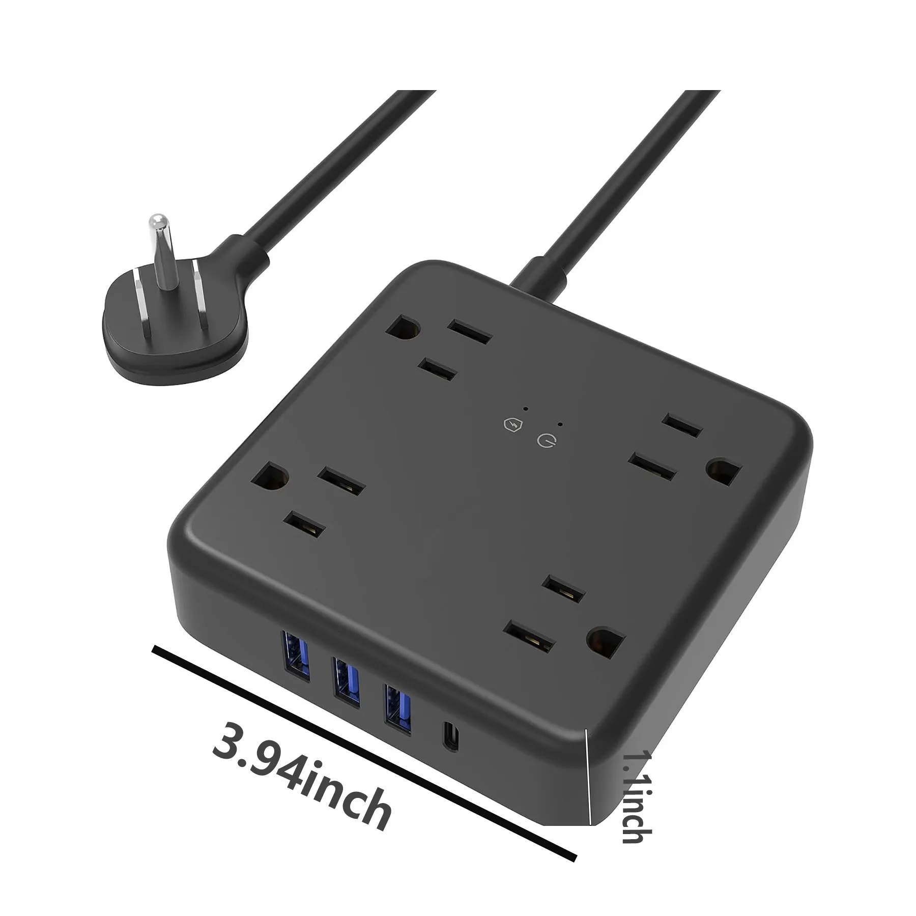 6ft Surge Protector Power Strip USB Charging Ports 5