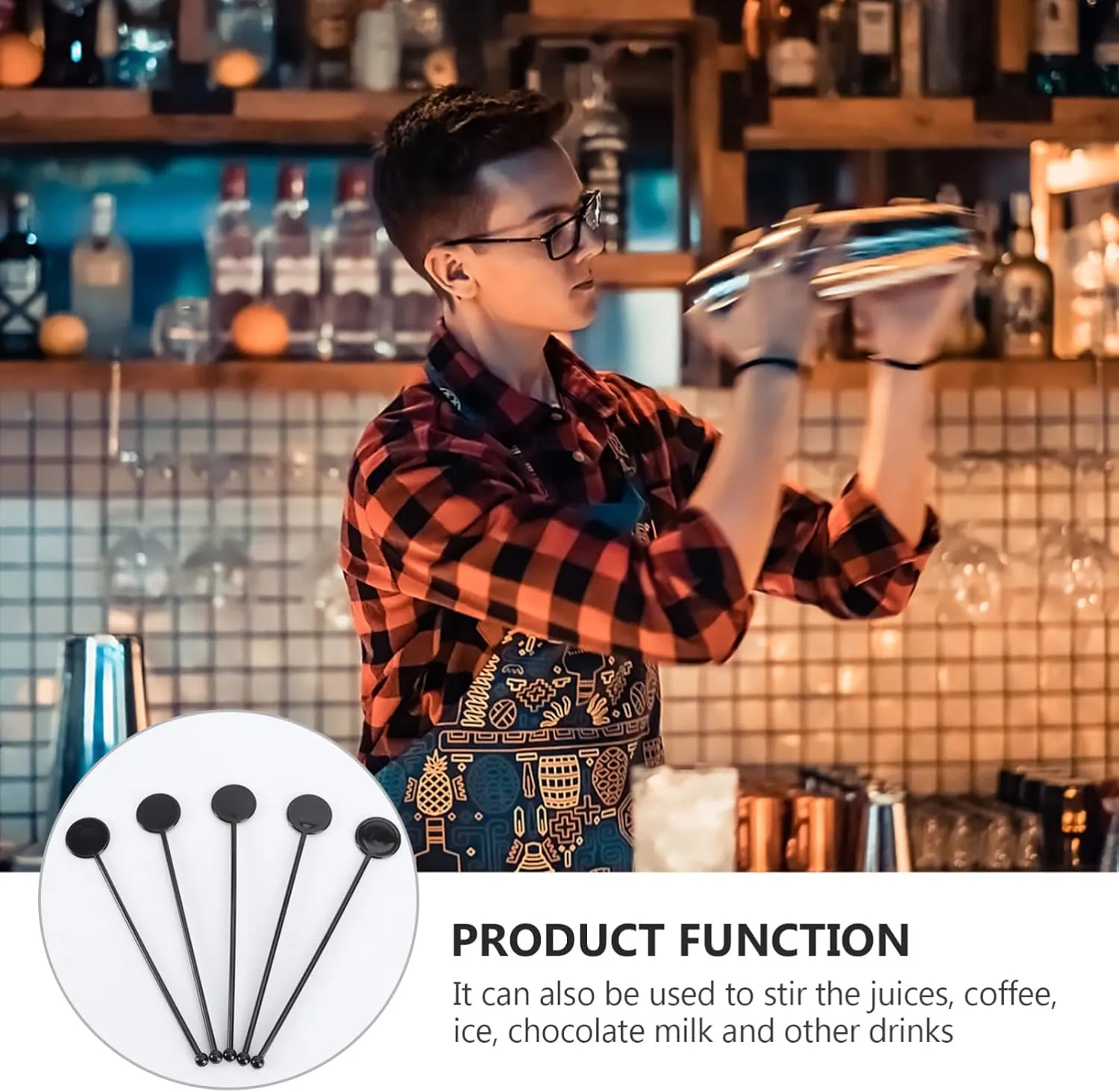 Plastic Stirring Sticks with Round Head 11