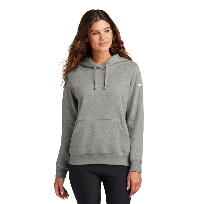 Nike Ladies Club Fleece Sleeve Swoosh Pullover Hoodie 11