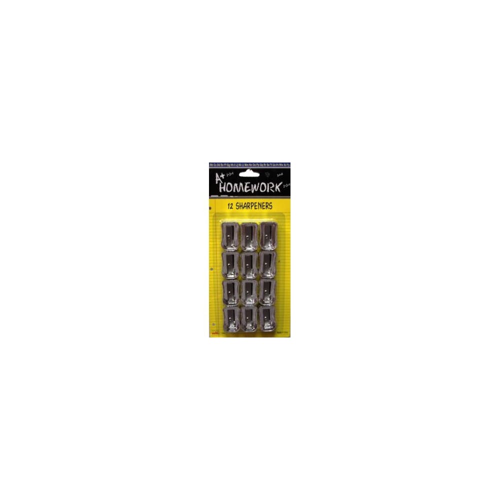Pencil Sharpeners - 12 Count Silver Plastic 2