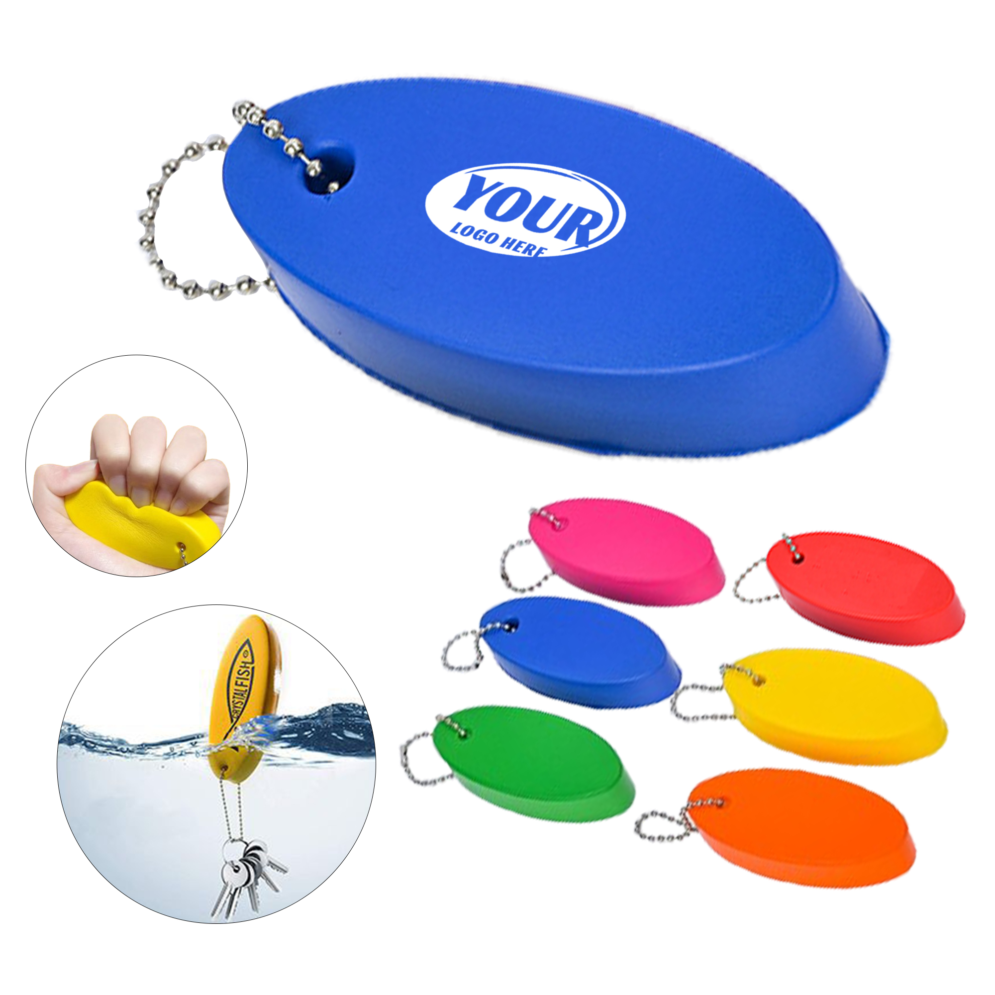 Floating Oval Key Ring 2