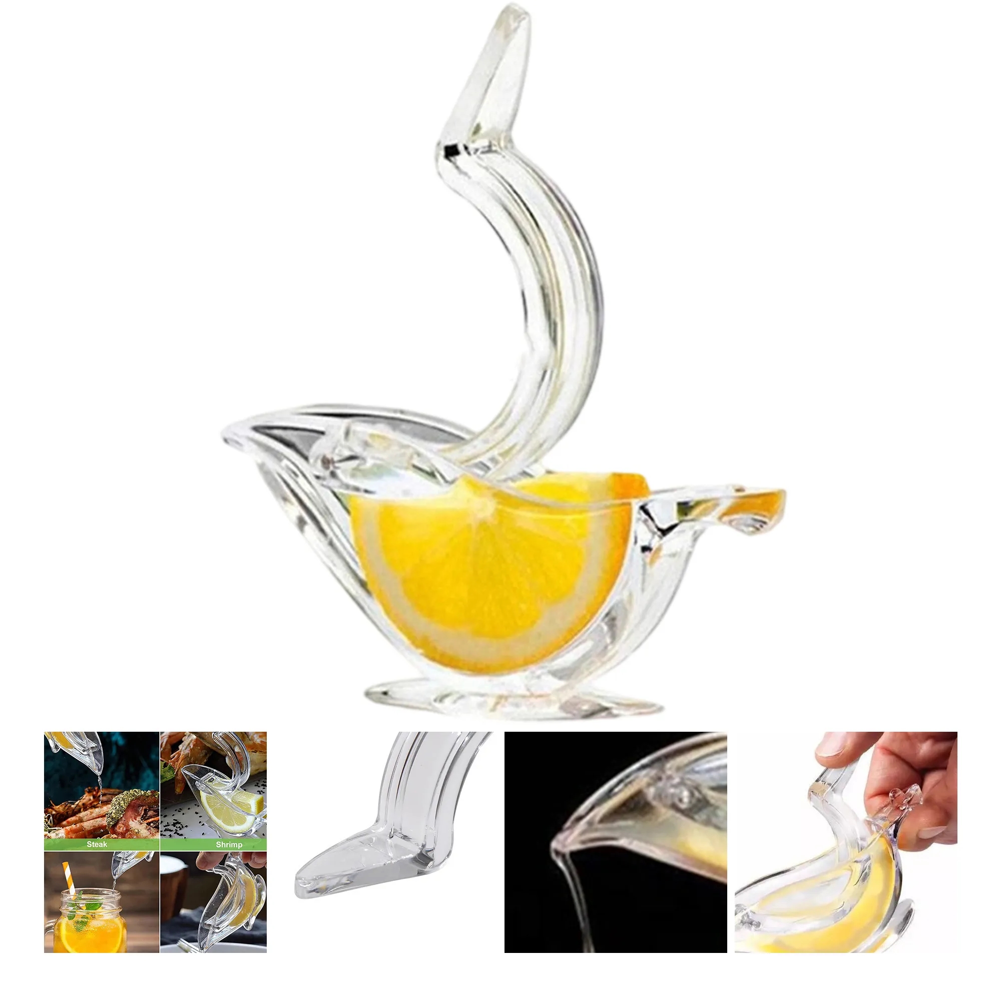 4.73 Inch Acrylic Lemon Juicer Portable and Easy Clean 2