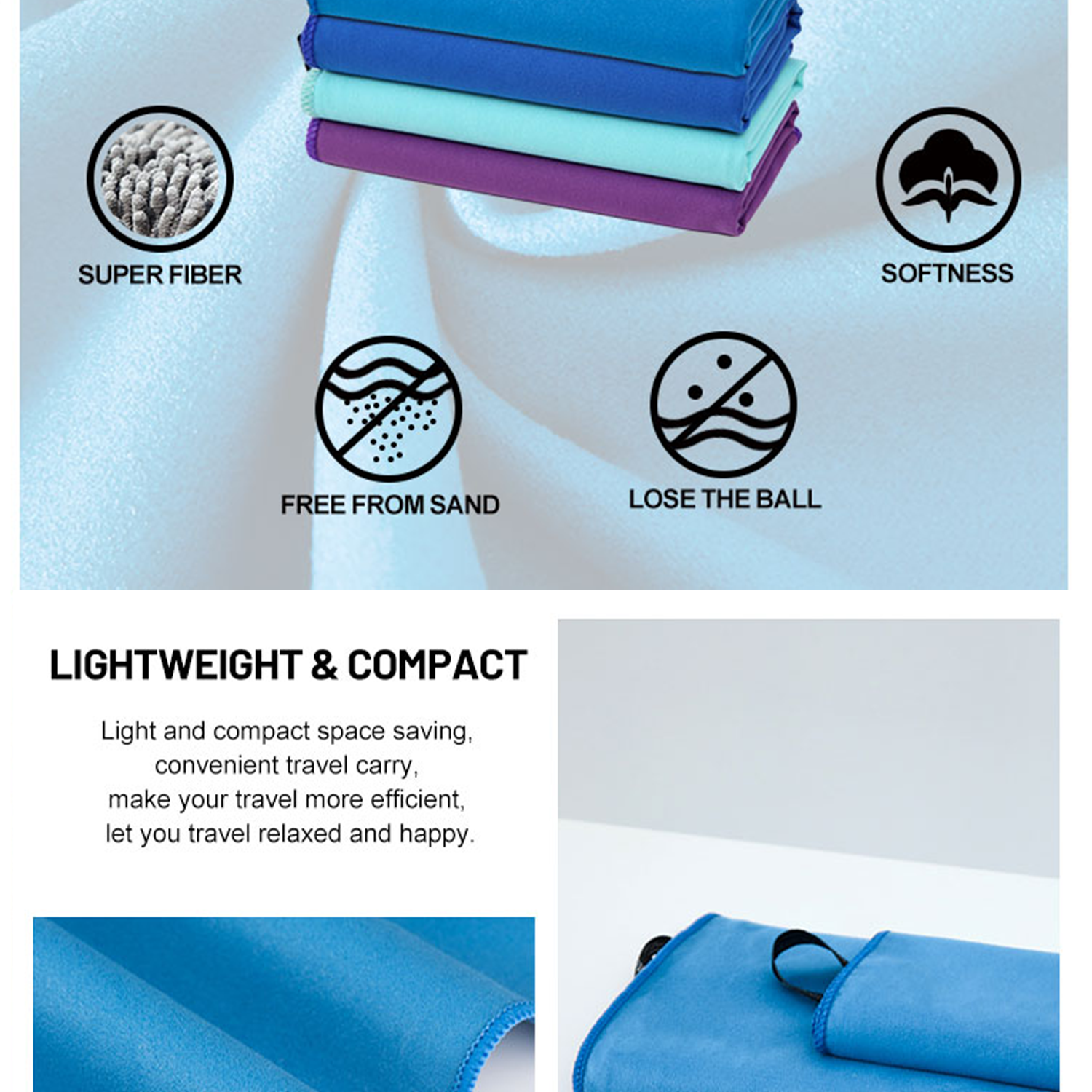 own logo microfiber anti bacterial Quick Dry gym Sport Towel 20