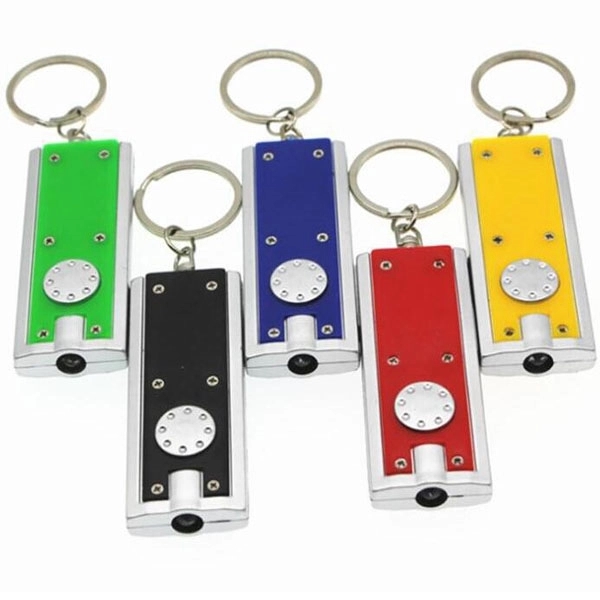 Rectangle LED Flashlight Keychain 4