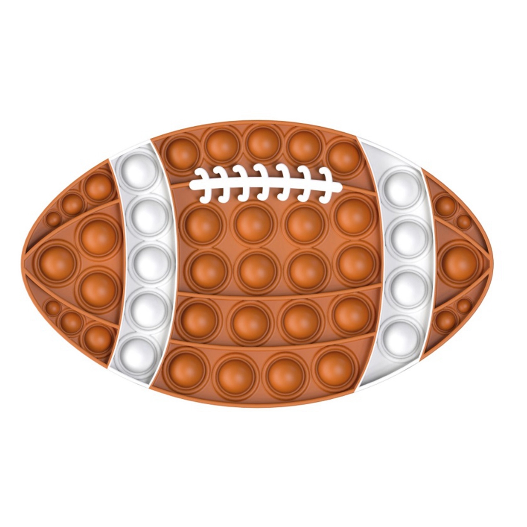 Silicone Rugby Shaped Push Pop Bubble Toy 2
