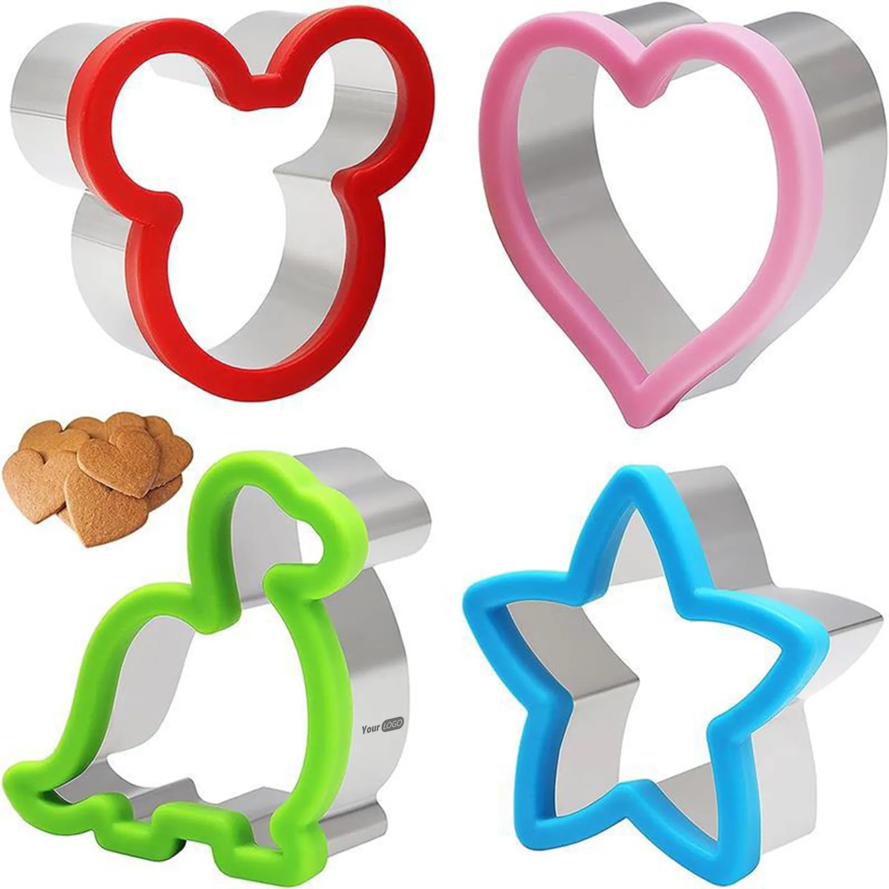 4 Pcs Cookie Cutter Set Cake Biscuit Molds 6