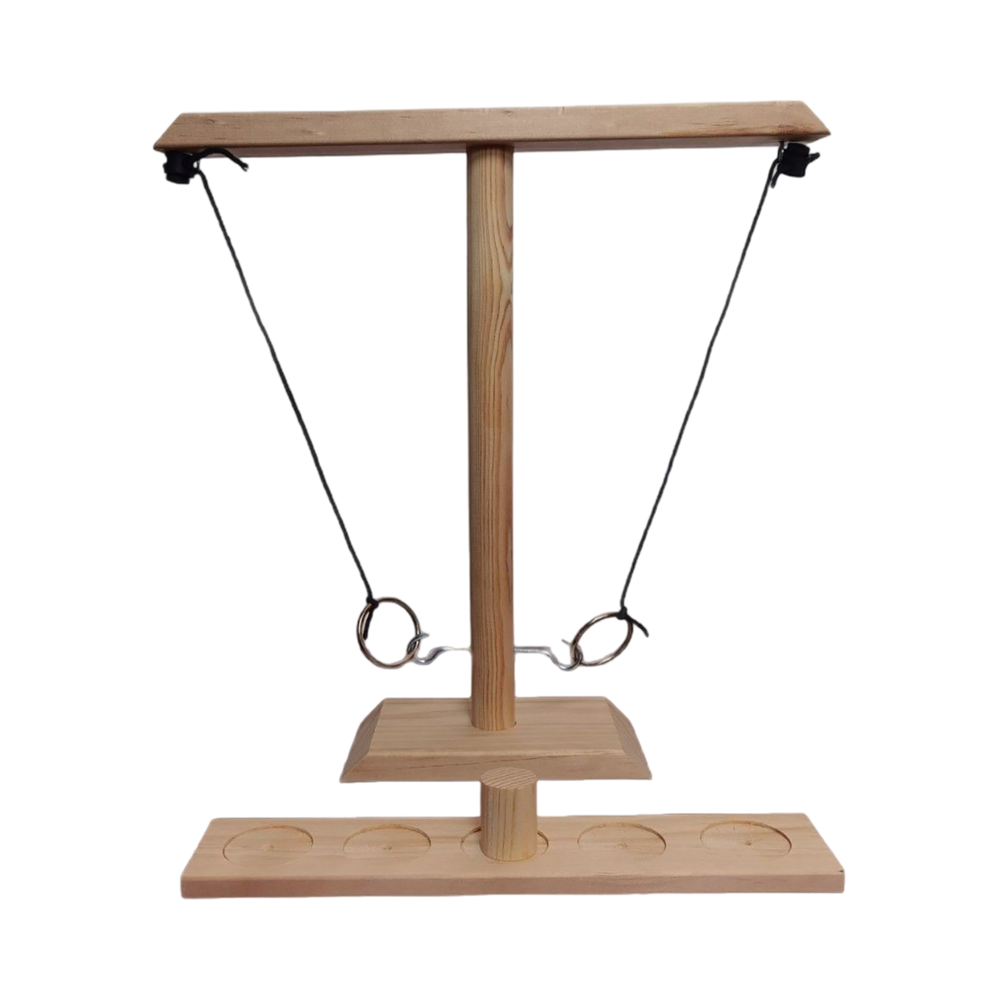 Desktop Wood Ring Toss Game 9.8" Length x 3.9" Width x 11" Height 6