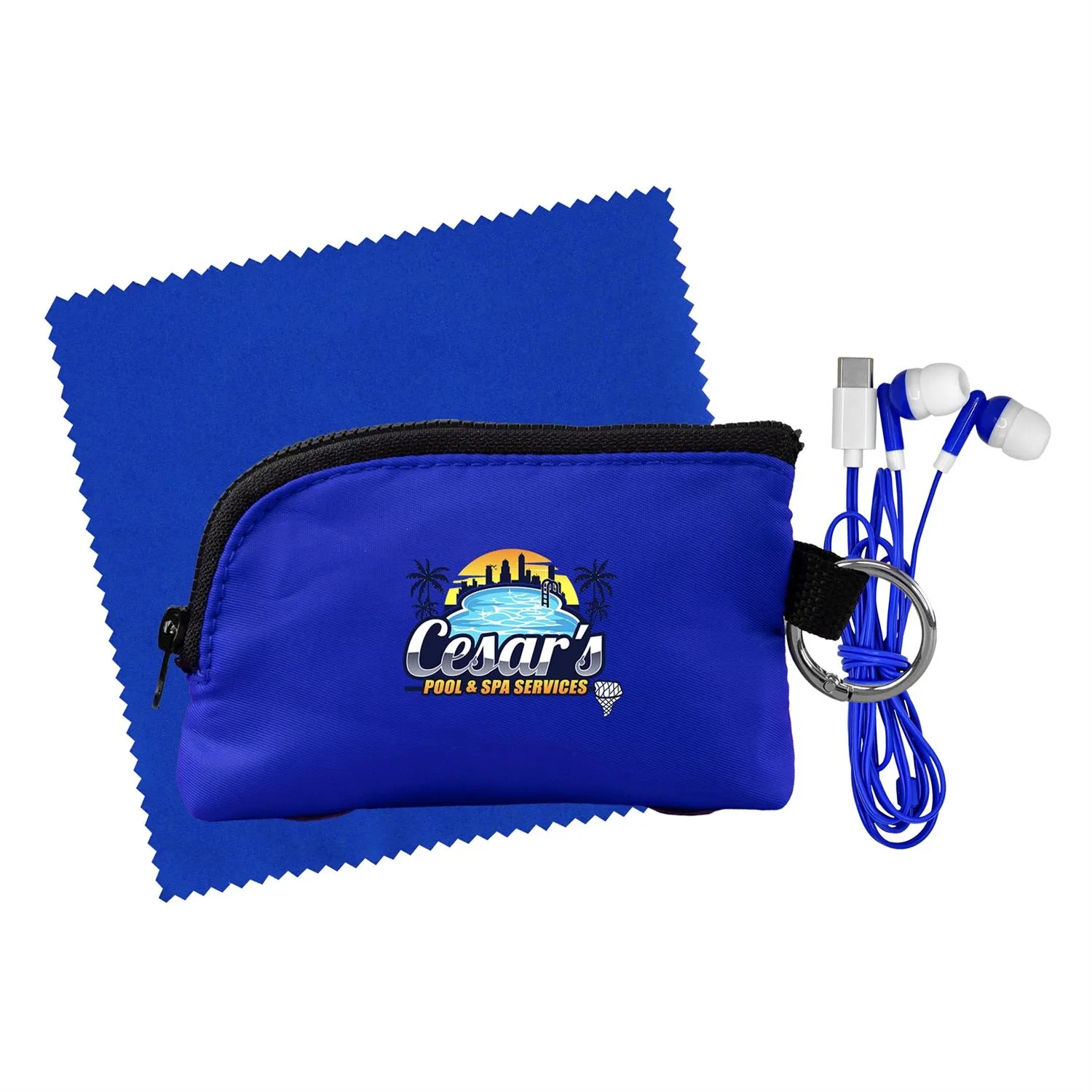 Zip Around Cloth & Ear Bud Kit 12