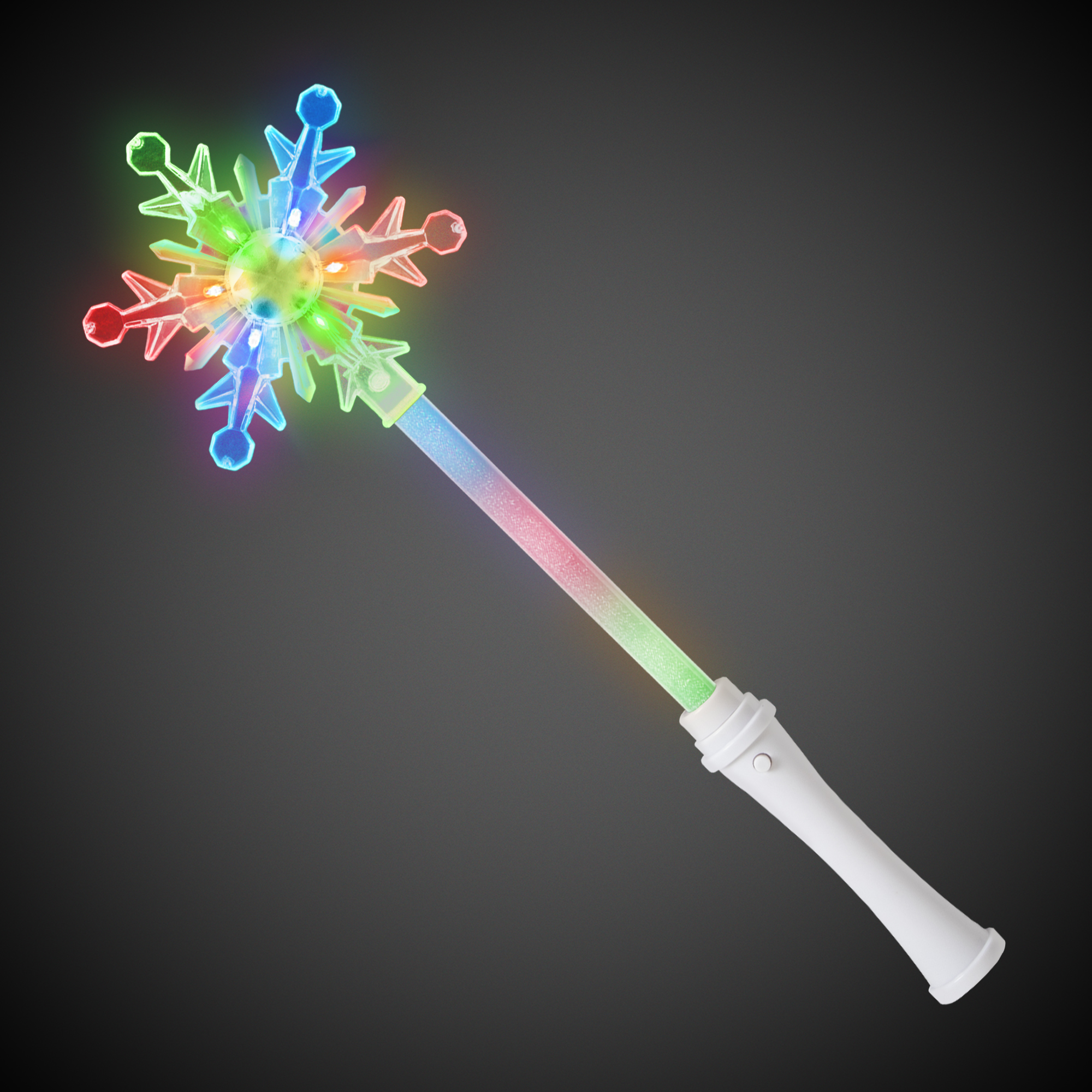 15" Light Up LED Glow Snowflake Wand 6