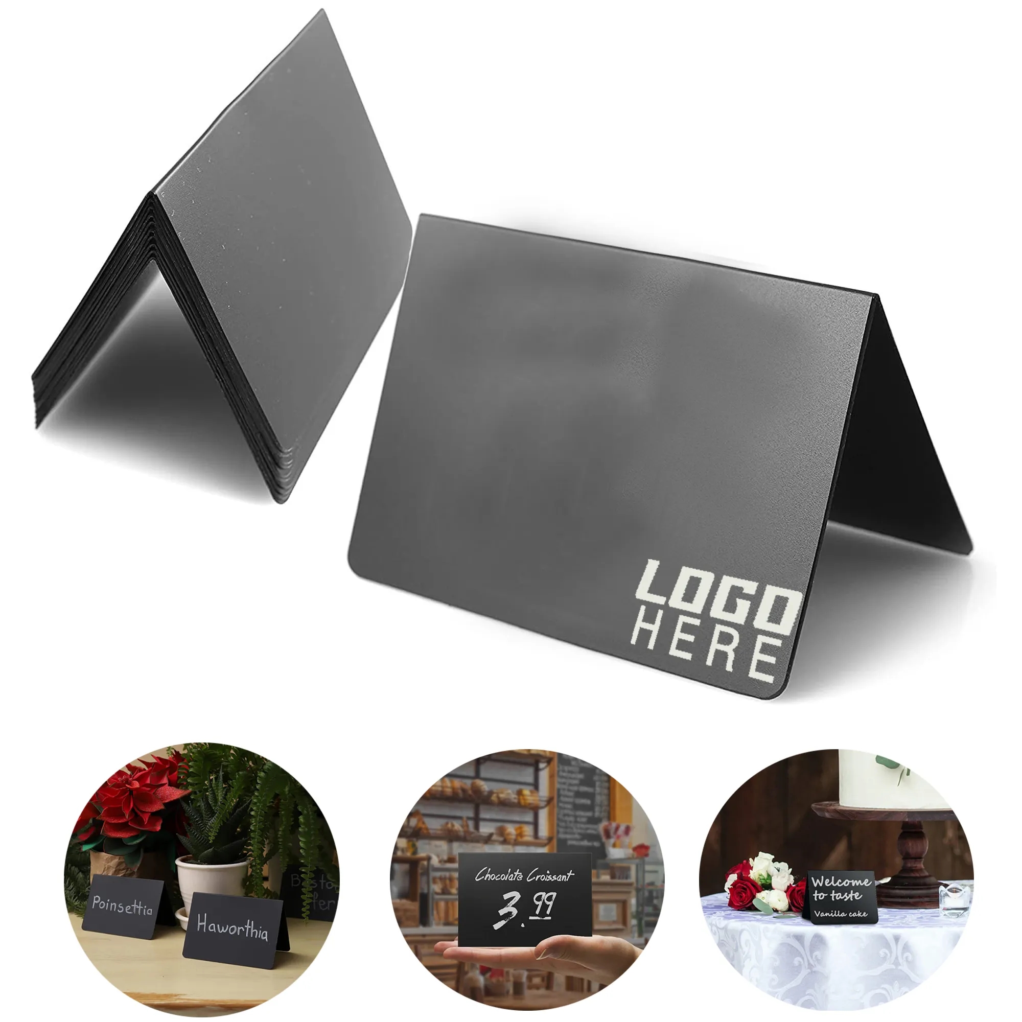 Rewritable PVC Desktop Nameplate &Price Tag