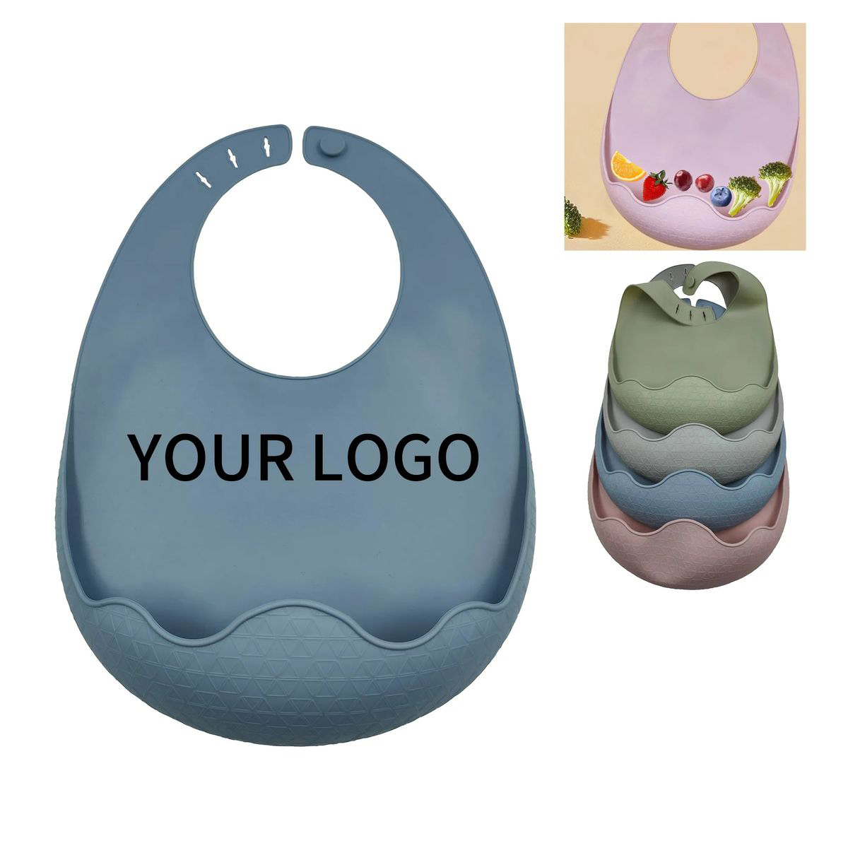 Waterproof Silicone Bib for Infants and Toddlers 4