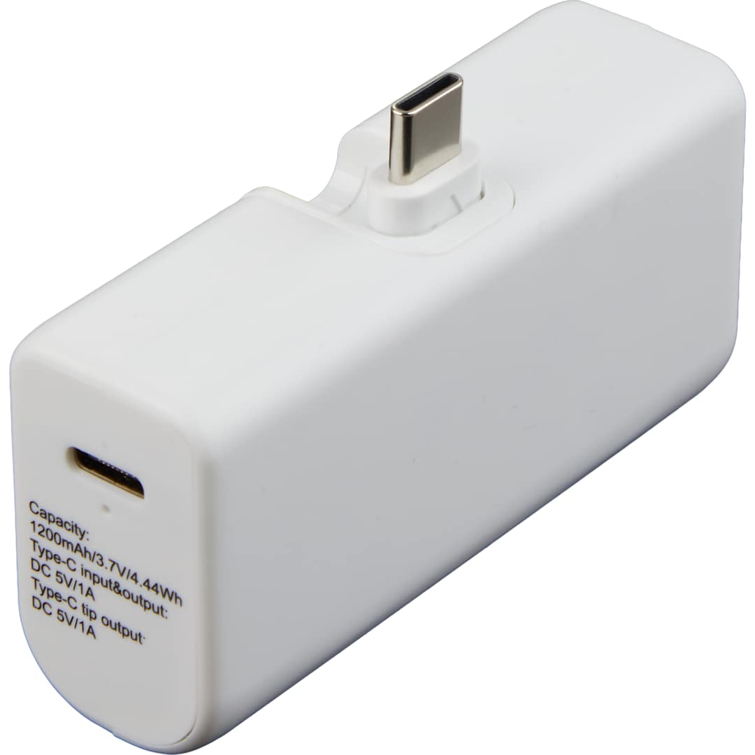 Stay Powered 1200 mAh Power Bank with Type-C Tip 80