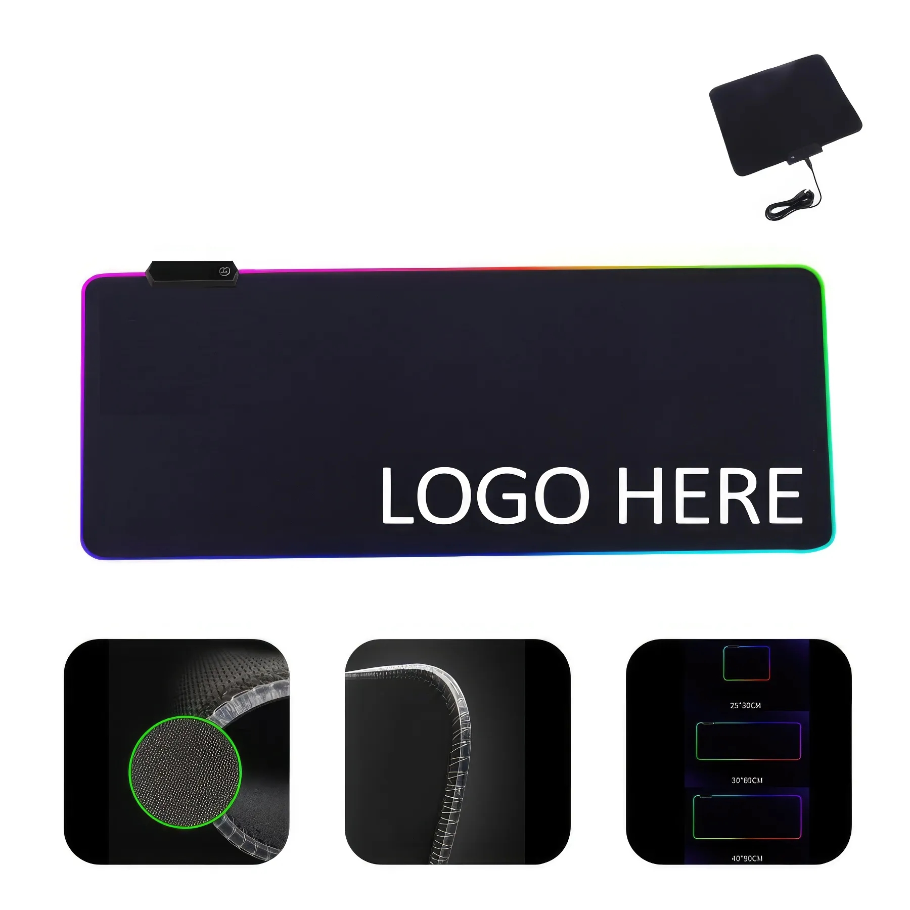Extended Gaming Mousepad with RGB Lighting 2