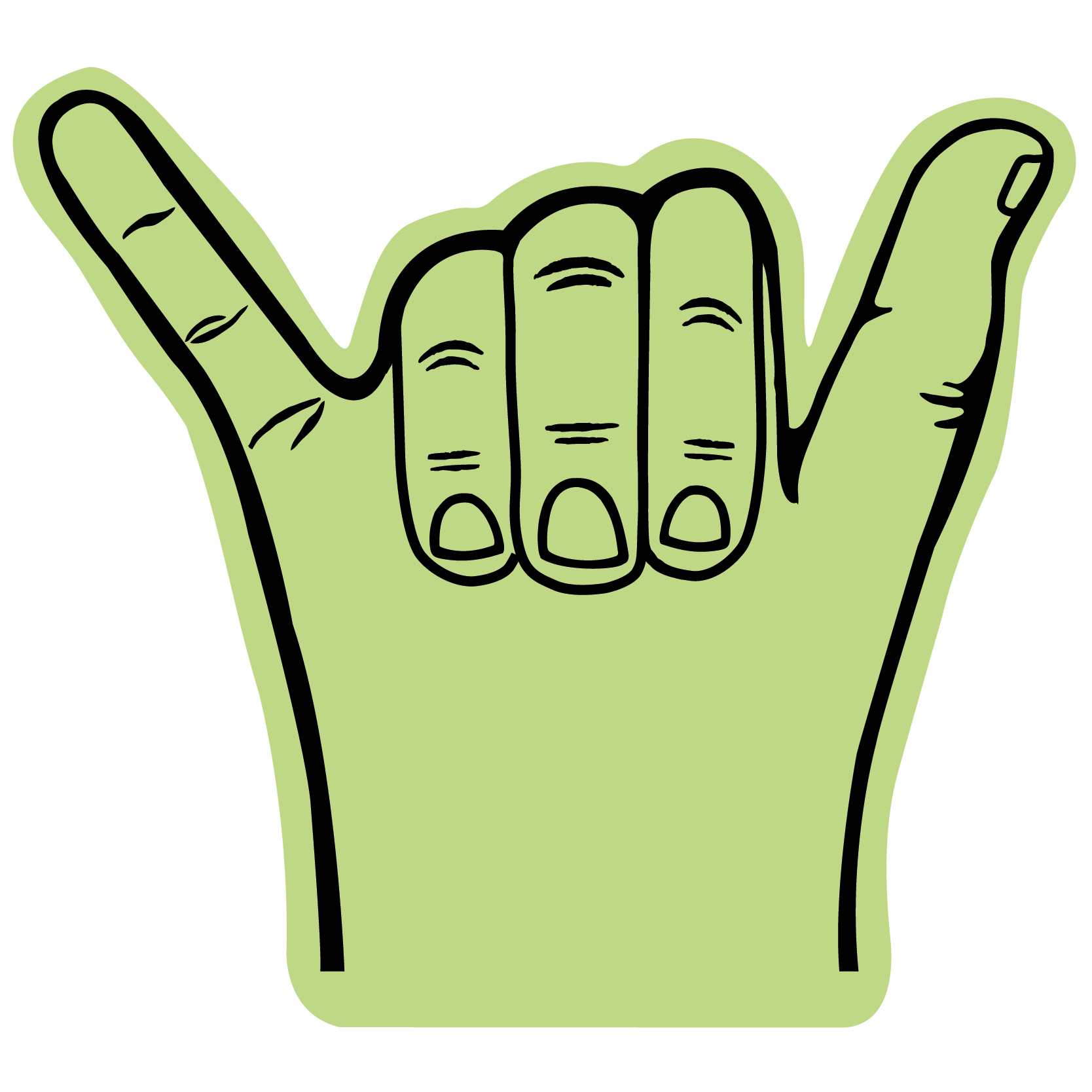 Foam Hang Ten Surfing Hand 28