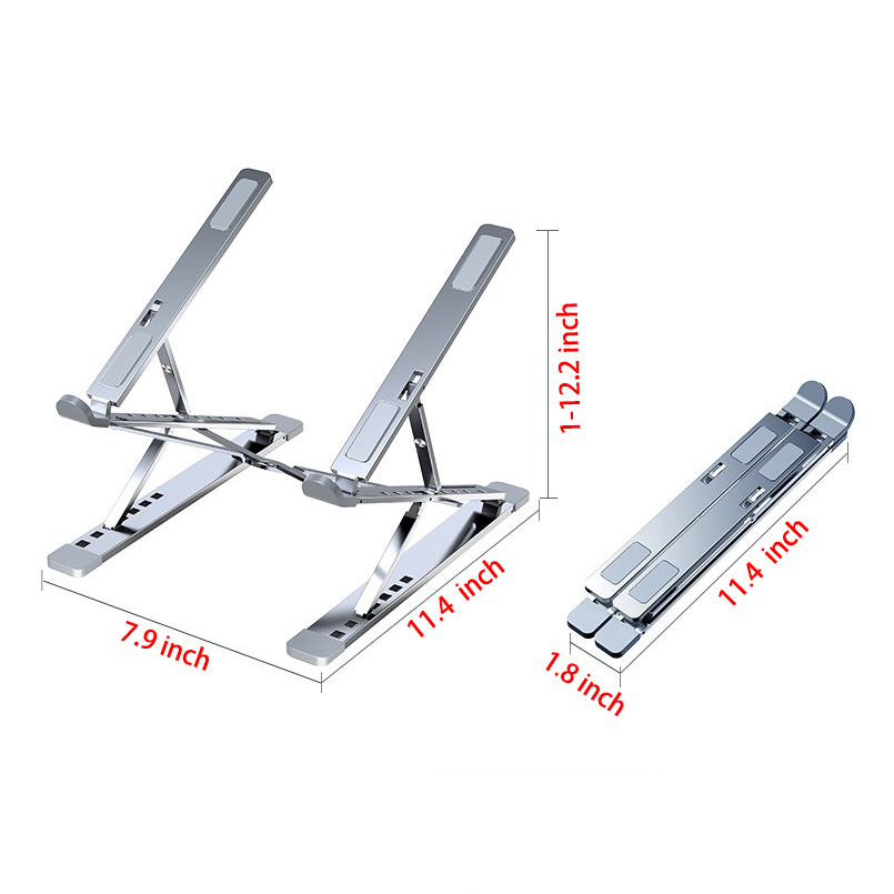 Adjustable Aluminum Laptop Stand Holder (Double-decker) 2