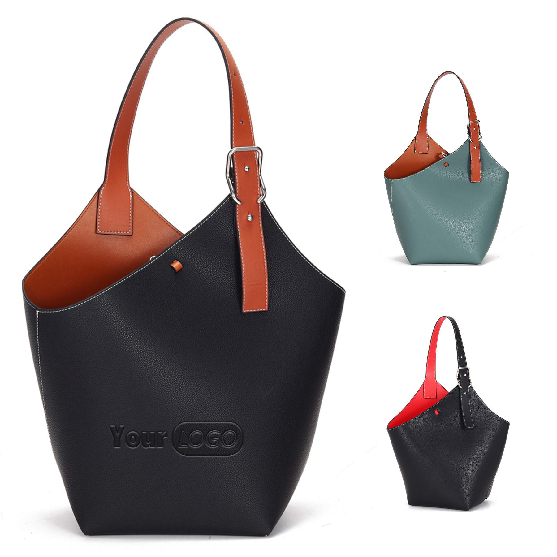 Genuine Leather Large-capacity commuter cross-body bag 4