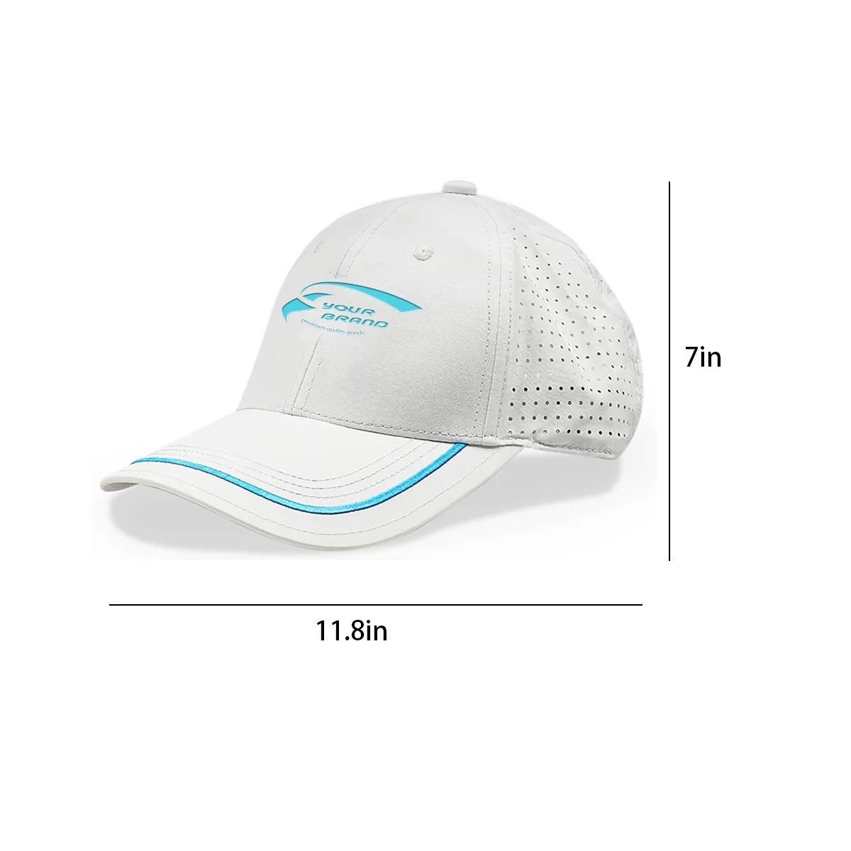 Sun Protection Lightweight Perforated Breathable Golf Cap 2