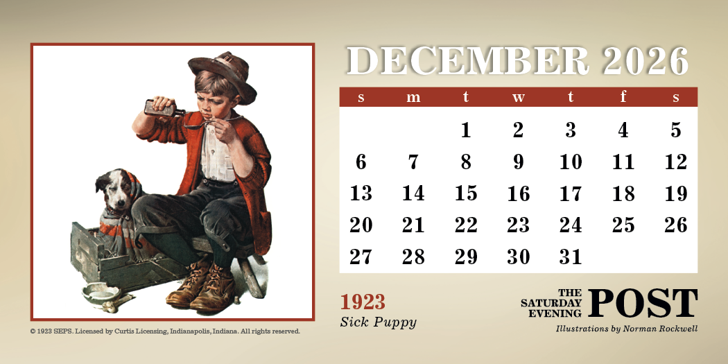 Triumph® Calendars The Saturday Evening Post Illustrations by Norman Rockwell Desk Calendar 21