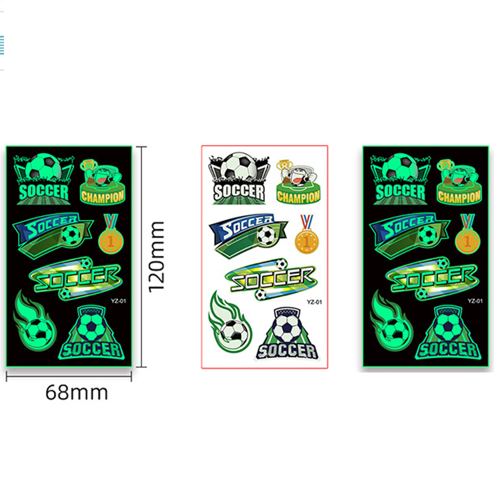 Qatar World Cup Luminous Football Tattoo Sticker 4