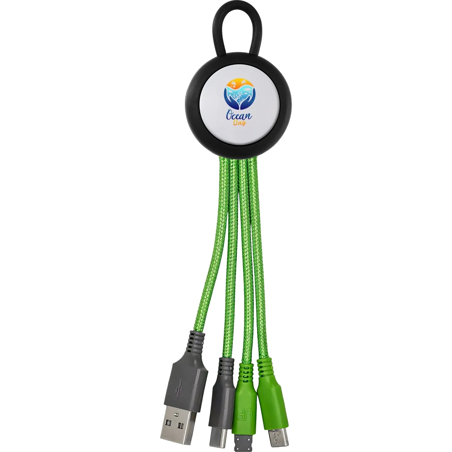 Vivid Loop Dual Input 3-in-1 Colorful Charging Cable 1