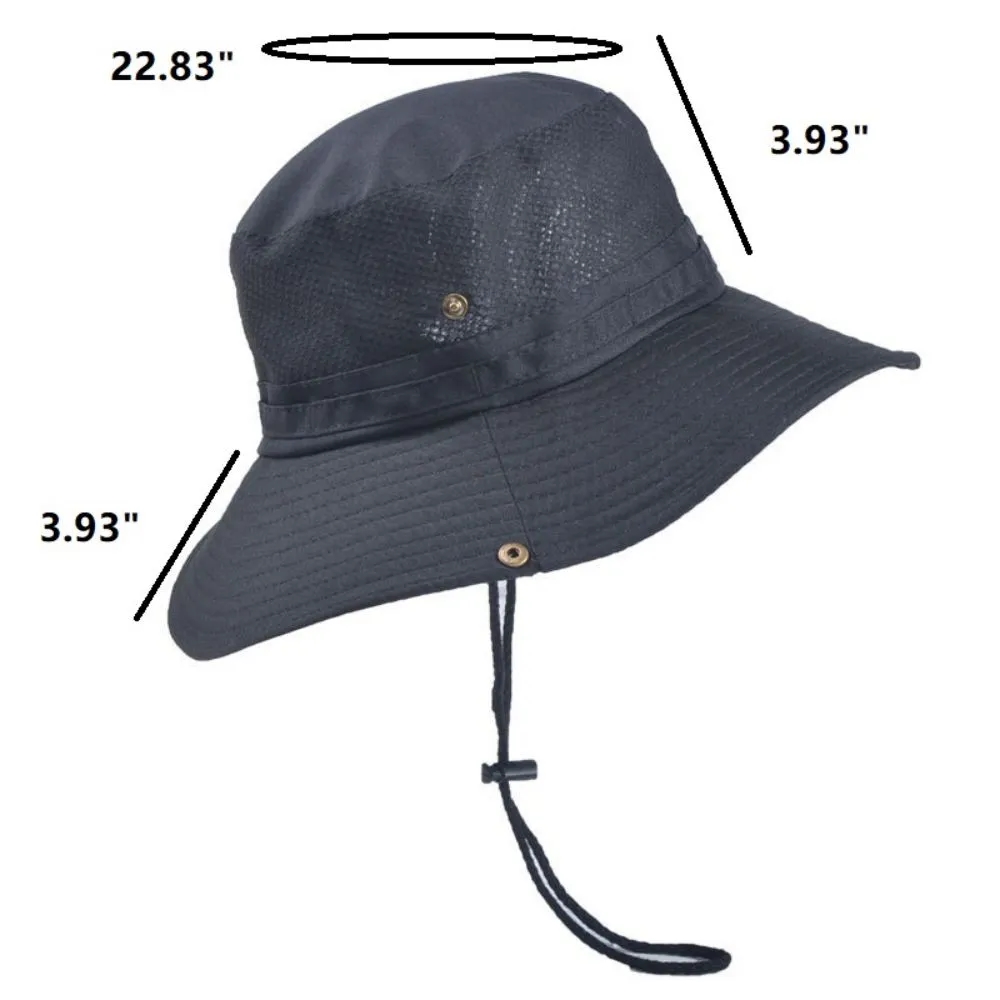 Wide Brim Drawstring Bucket Hat 4