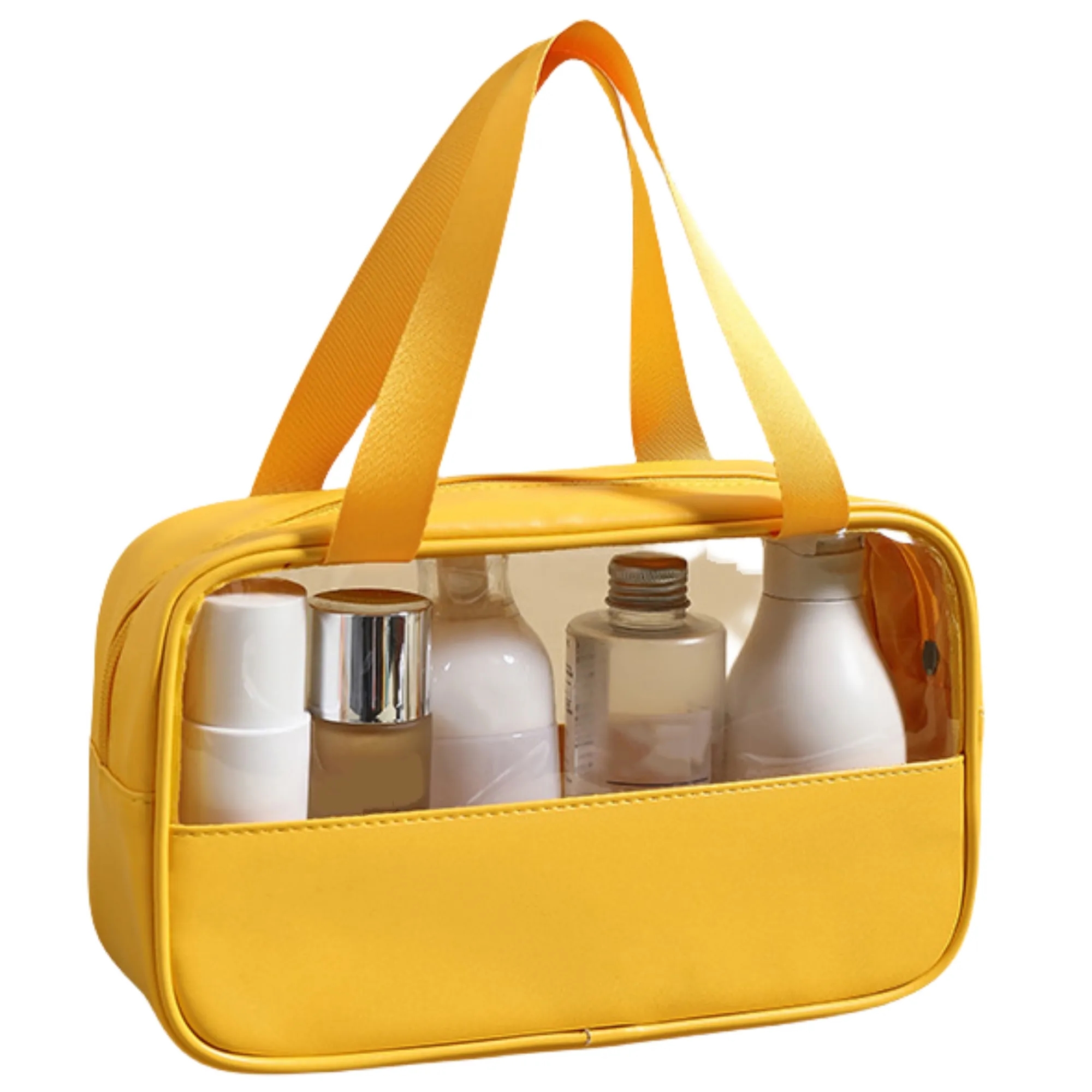 PU And PVC Patchwork Transparent Tote Bag 6