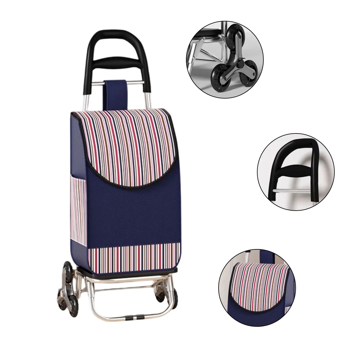 Foldable Lightweight Rolling Shopping Cart 5