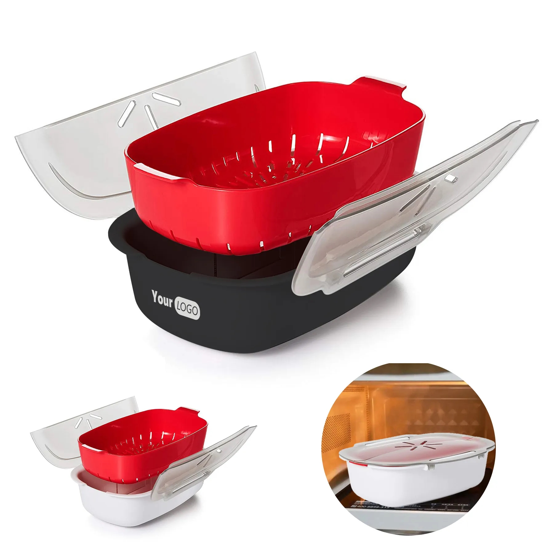 Polypropylene Kitchen Microwave Steamer 1