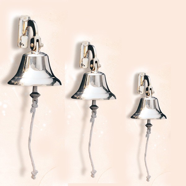 Solid Brass Hanging Bell with Cotton Braided Rope 1