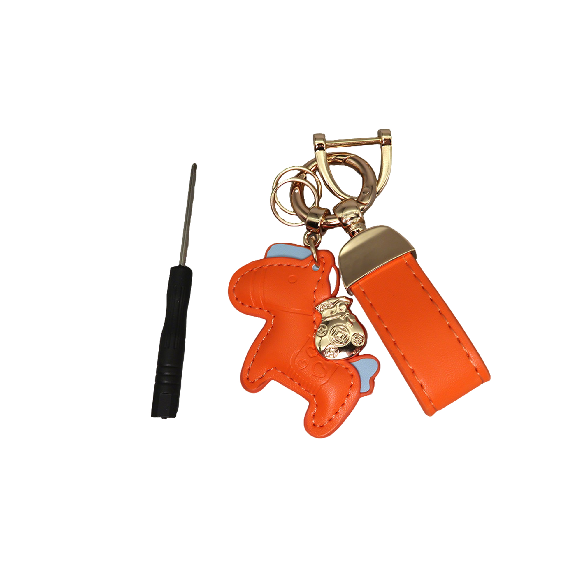 Polyurethane Pony Figure Key Ring With Strap 6.7" Length 47