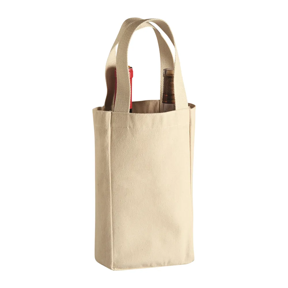 2-Bottle Heavy Cotton Canvas Tote 3