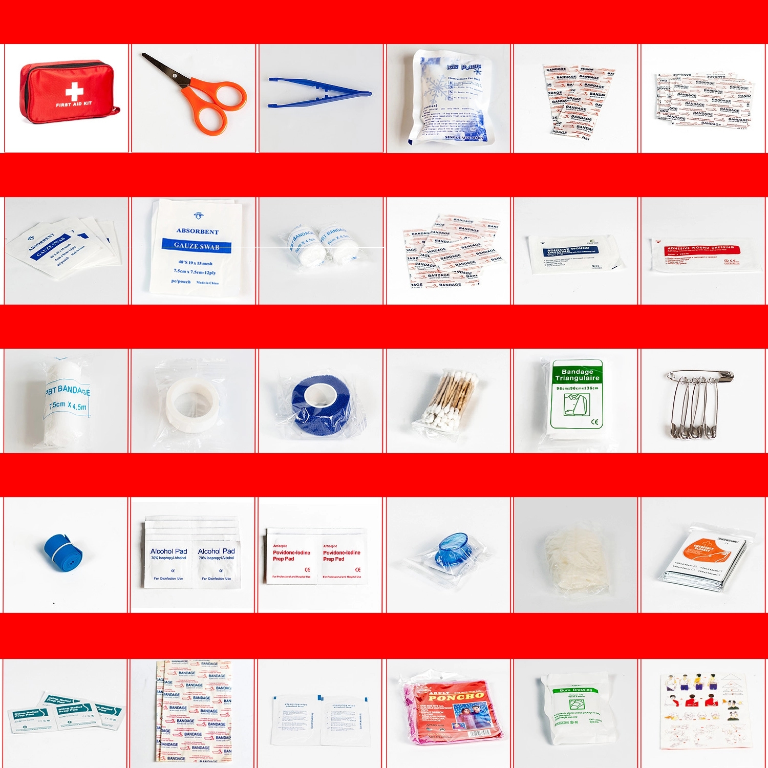 184 Pieces Pocket First Aid Kit 2