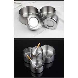 Round Stainless Steel Cigarette Cigar Ashtray 12