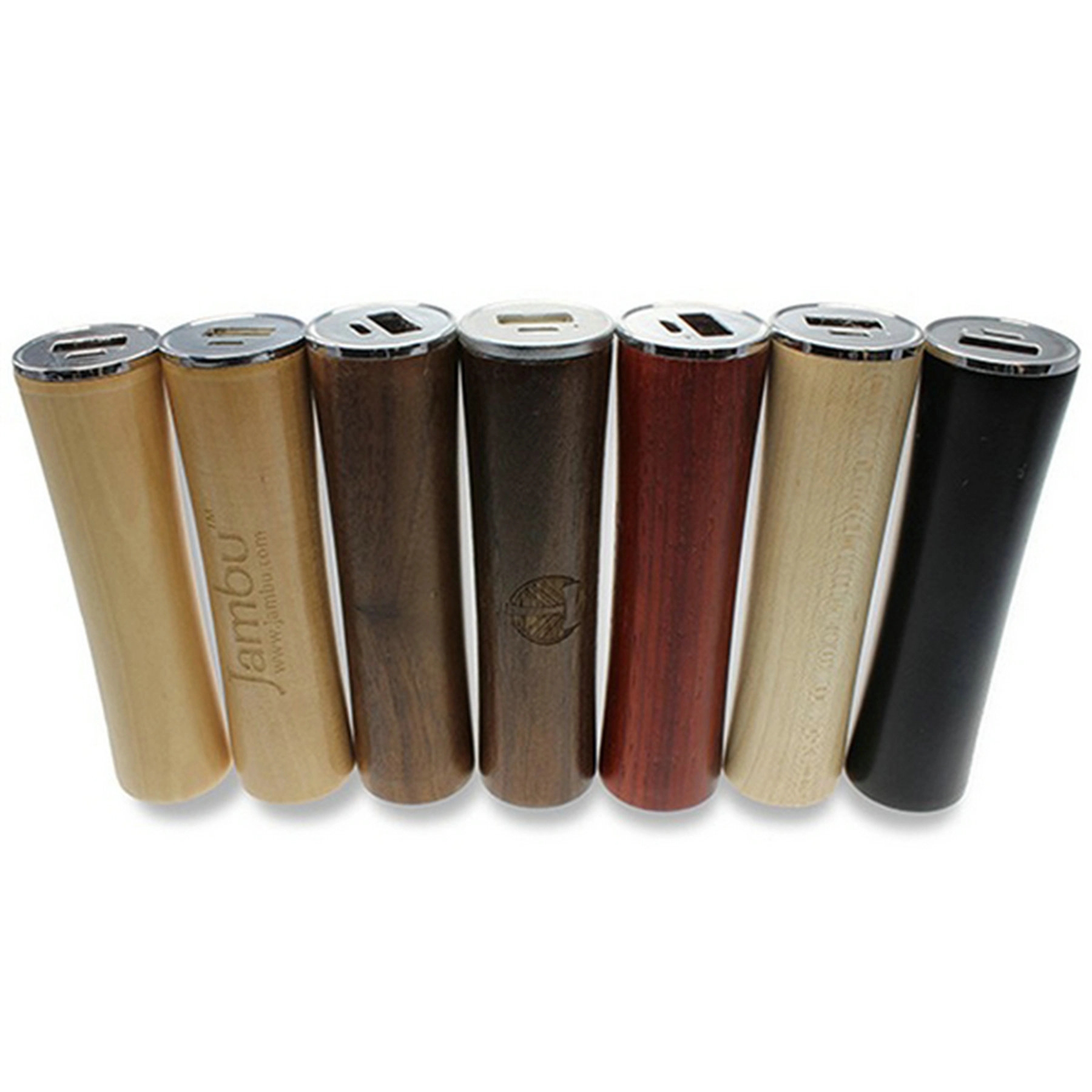 Eco-friendly Wood Cylinder USB Power Bank 2600mah 3