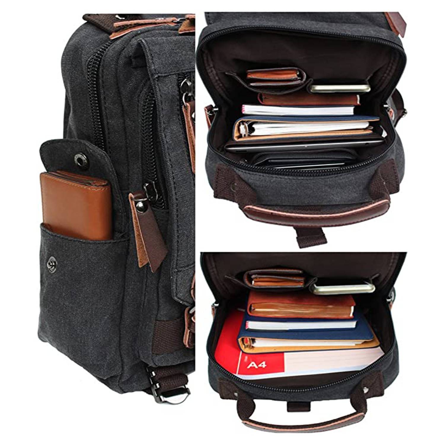 Canvas Cross Body Messenger Shoulder Bag 2