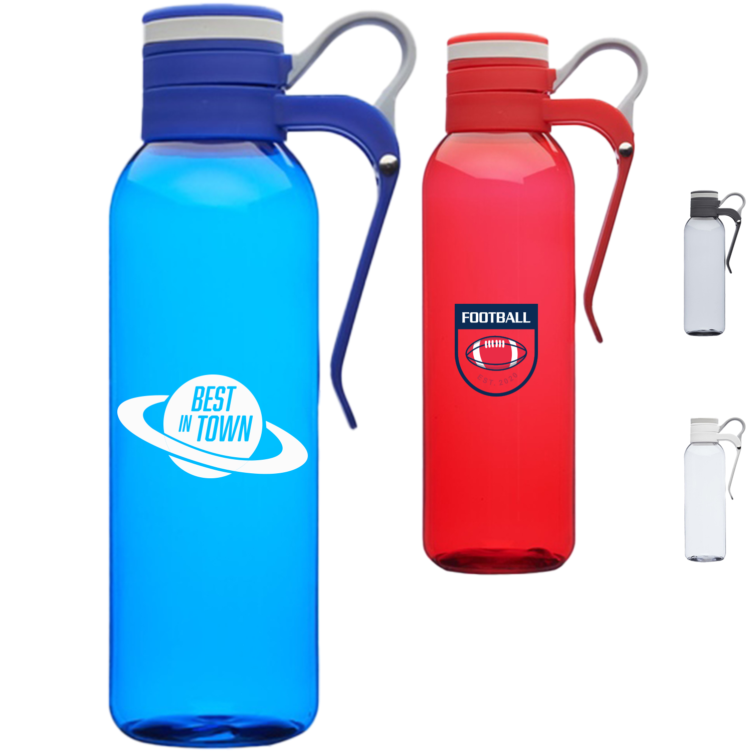 24 oz. Biking Plastic Water Bottles with Bike clip Handle 2